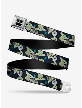 Star Wars The Mandalorian The Child And Frog Icons Navy Youth Seatbelt Belt, , hi-res
