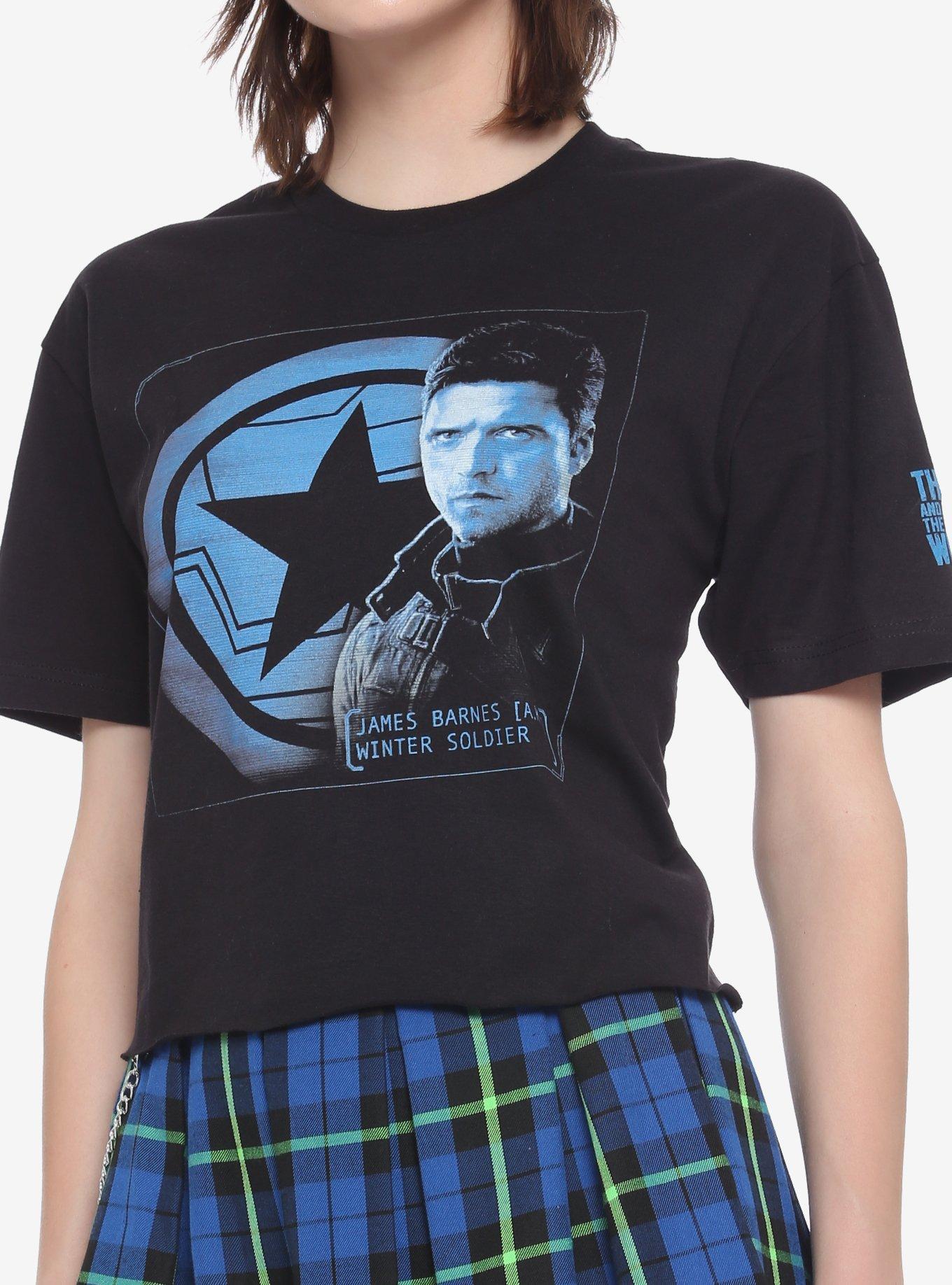 Marvel The Falcon And The Winter Soldier Bucky Barnes ID Girls T-Shirt, BLUE, hi-res