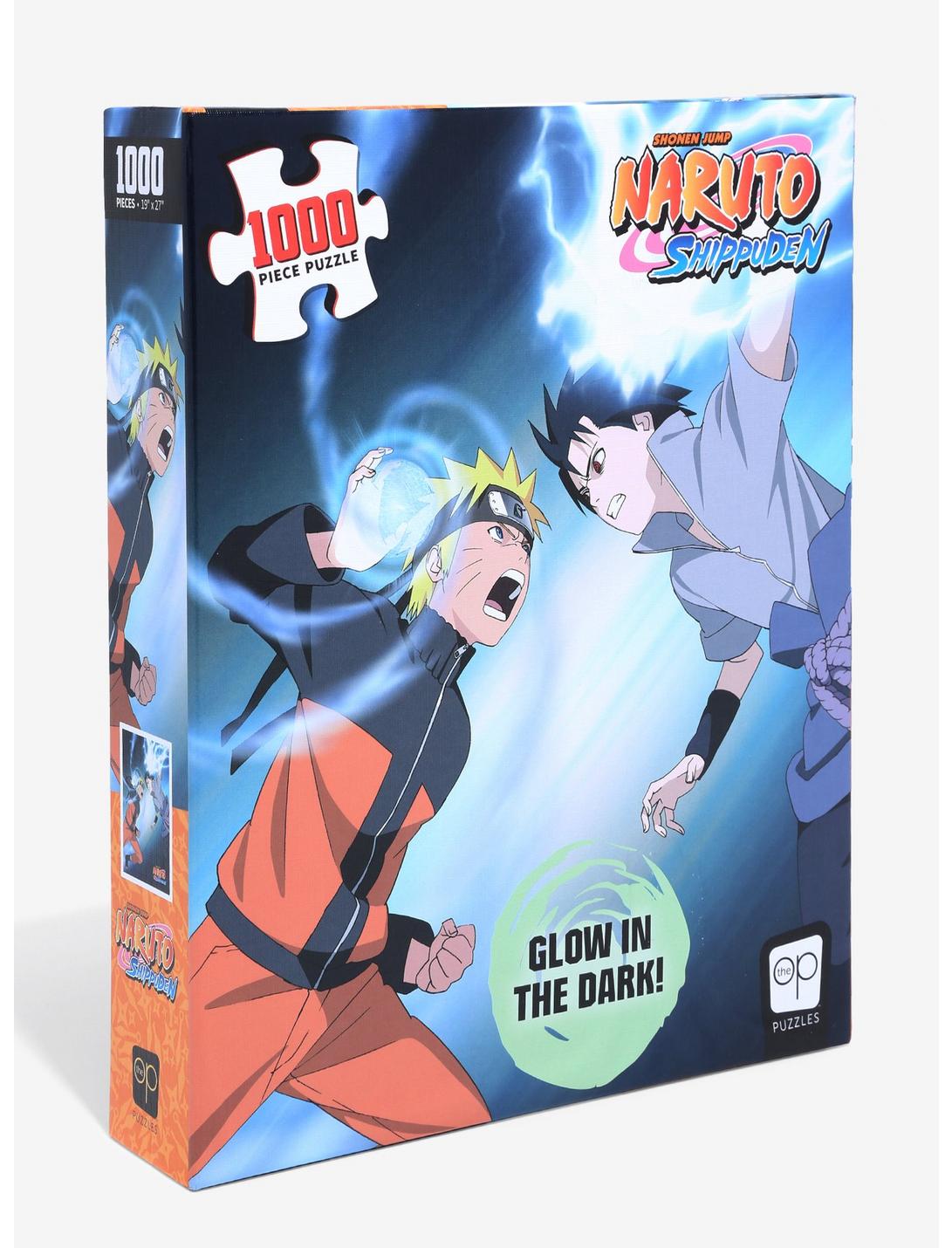 Naruto Shippuden Naruto & Sasuke Glow-in-the-Dark 1000-Piece Puzzle - BoxLunch Exclusive, , hi-res