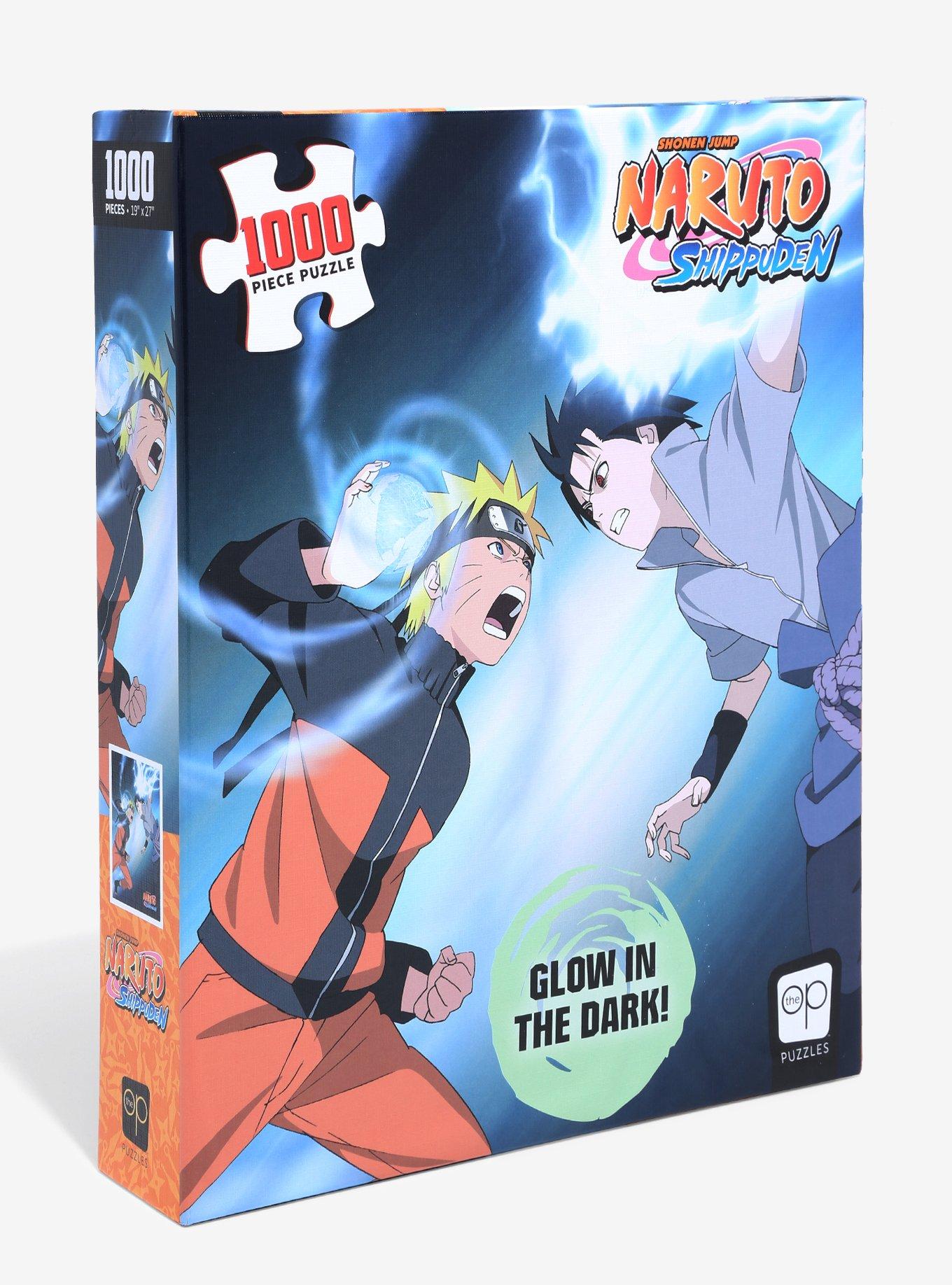 Naruto Shippuden Naruto & Sasuke Glow-in-the-Dark 1000-Piece Puzzle - BoxLunch Exclusive, , hi-res