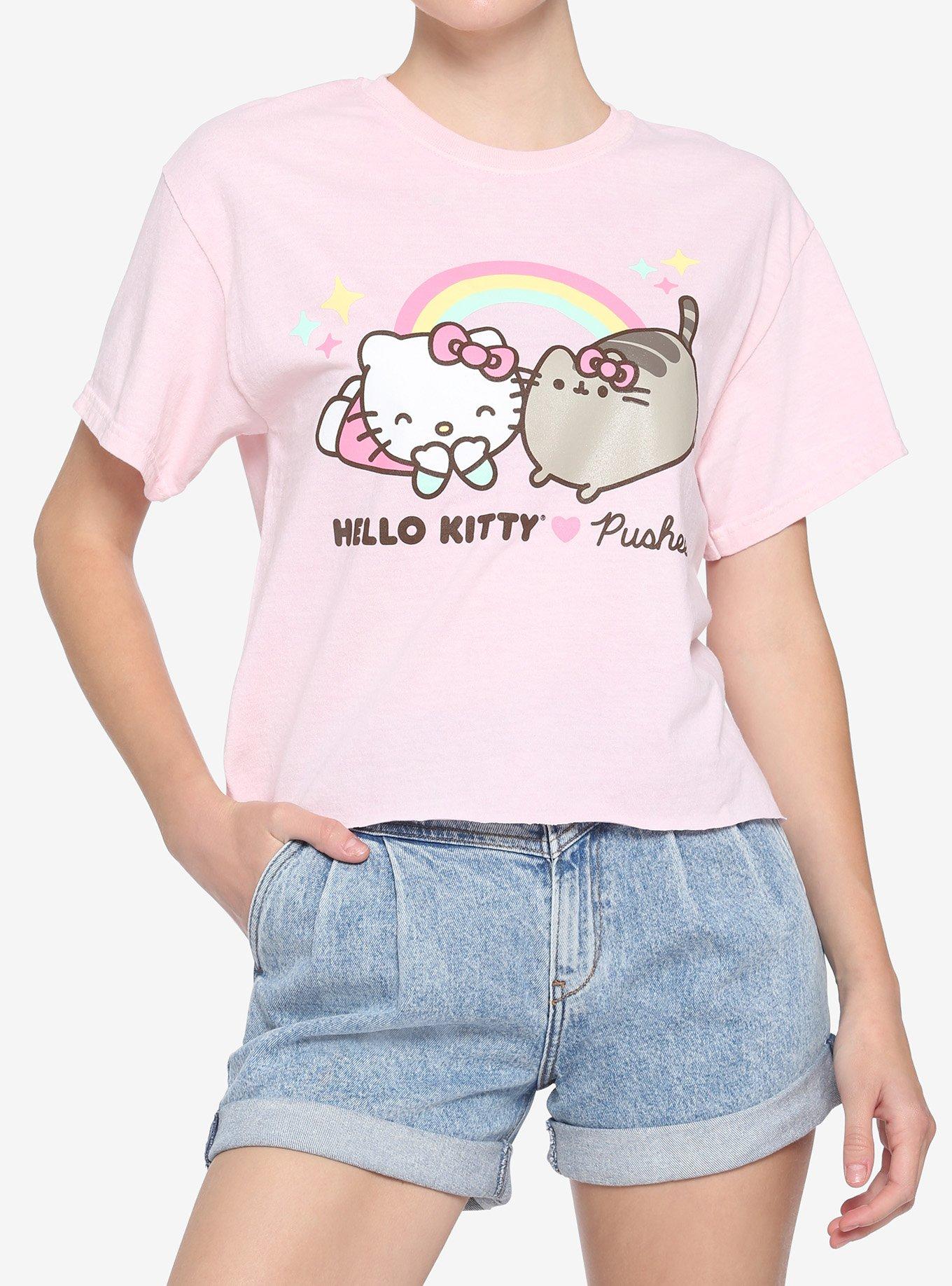 Aesthetic Clothes Shop Hello Kitty Wednesday Addams T-Shirt Funny Aesthetic - AC XL / Light Pink