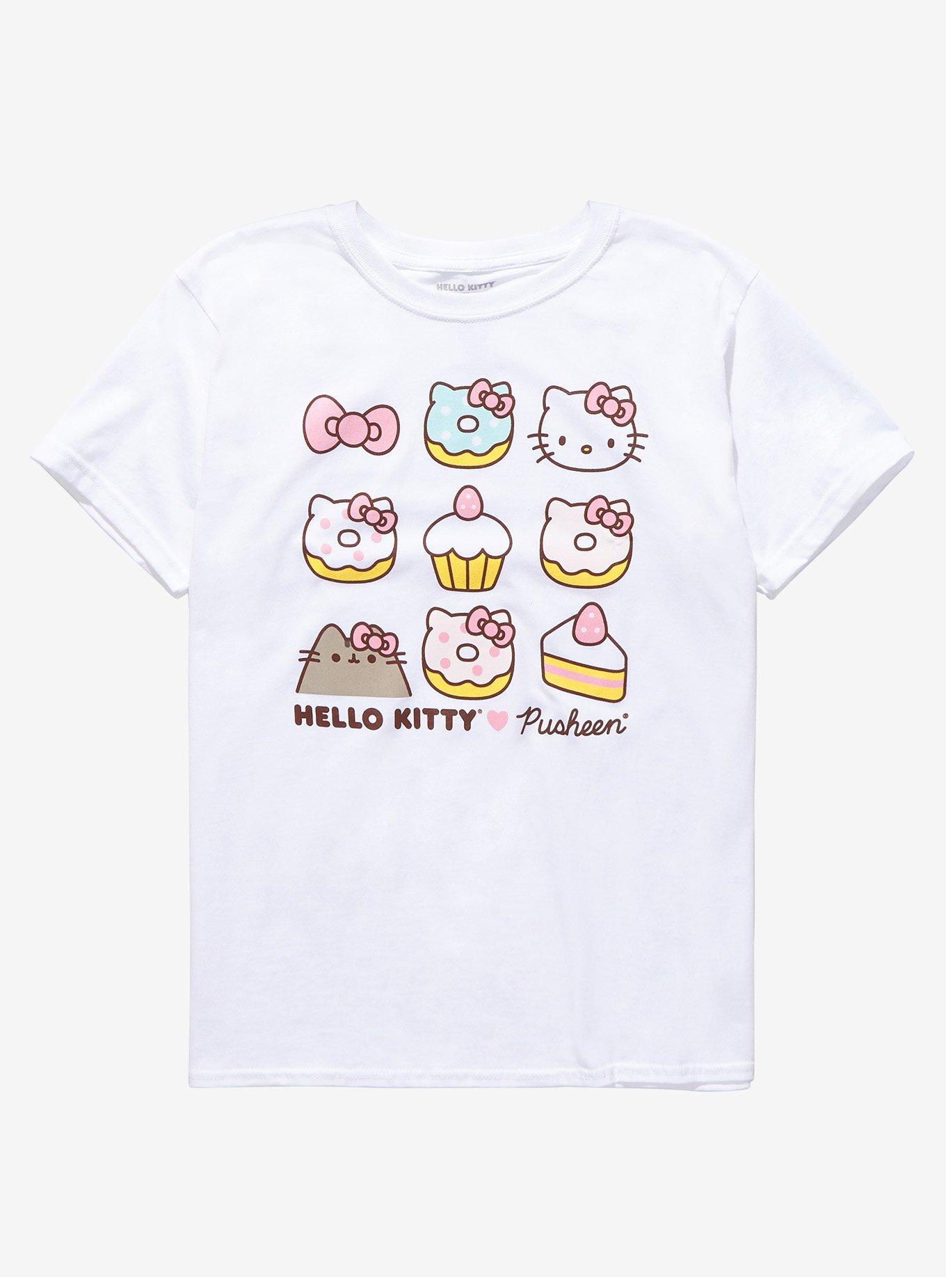 Hello Kitty X Pusheen Sweet Snacks Boyfriend Fit Girls T-Shirt, MULTI, hi-res