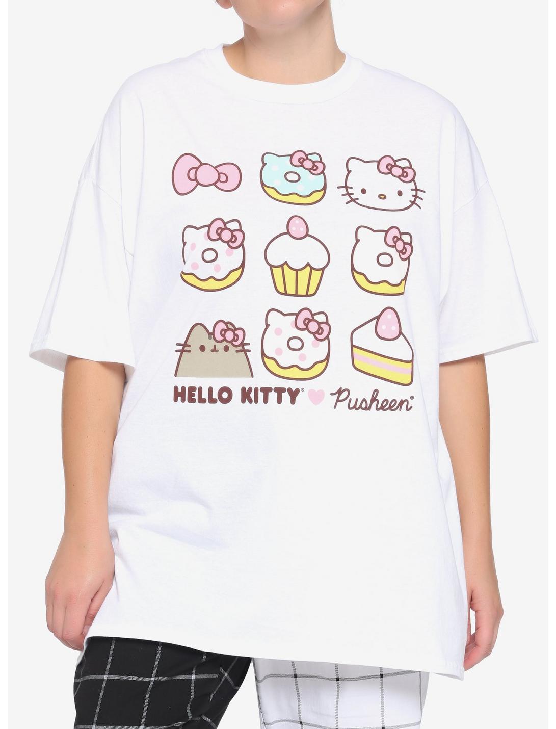 Hello Kitty X Pusheen Sweet Snacks Girls T-Shirt Plus Size, MULTI, hi-res