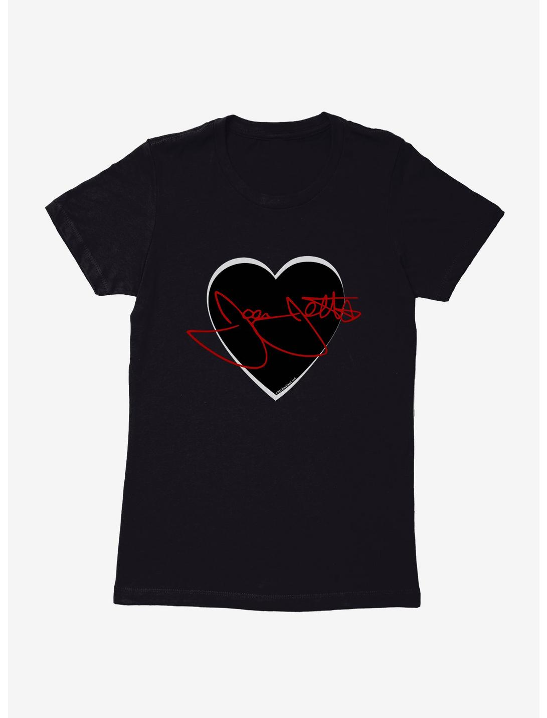 Joan Jett Red Script Autograph In Heart Womens T-Shirt, , hi-res