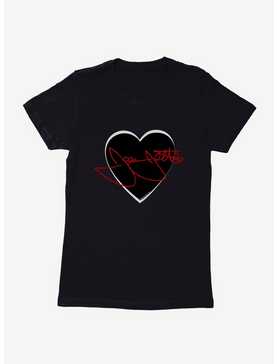Joan Jett Red Script Autograph In Heart Womens T-Shirt, , hi-res