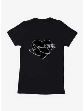 Joan Jett White Script Autograph In Heart Womens T-Shirt, , hi-res