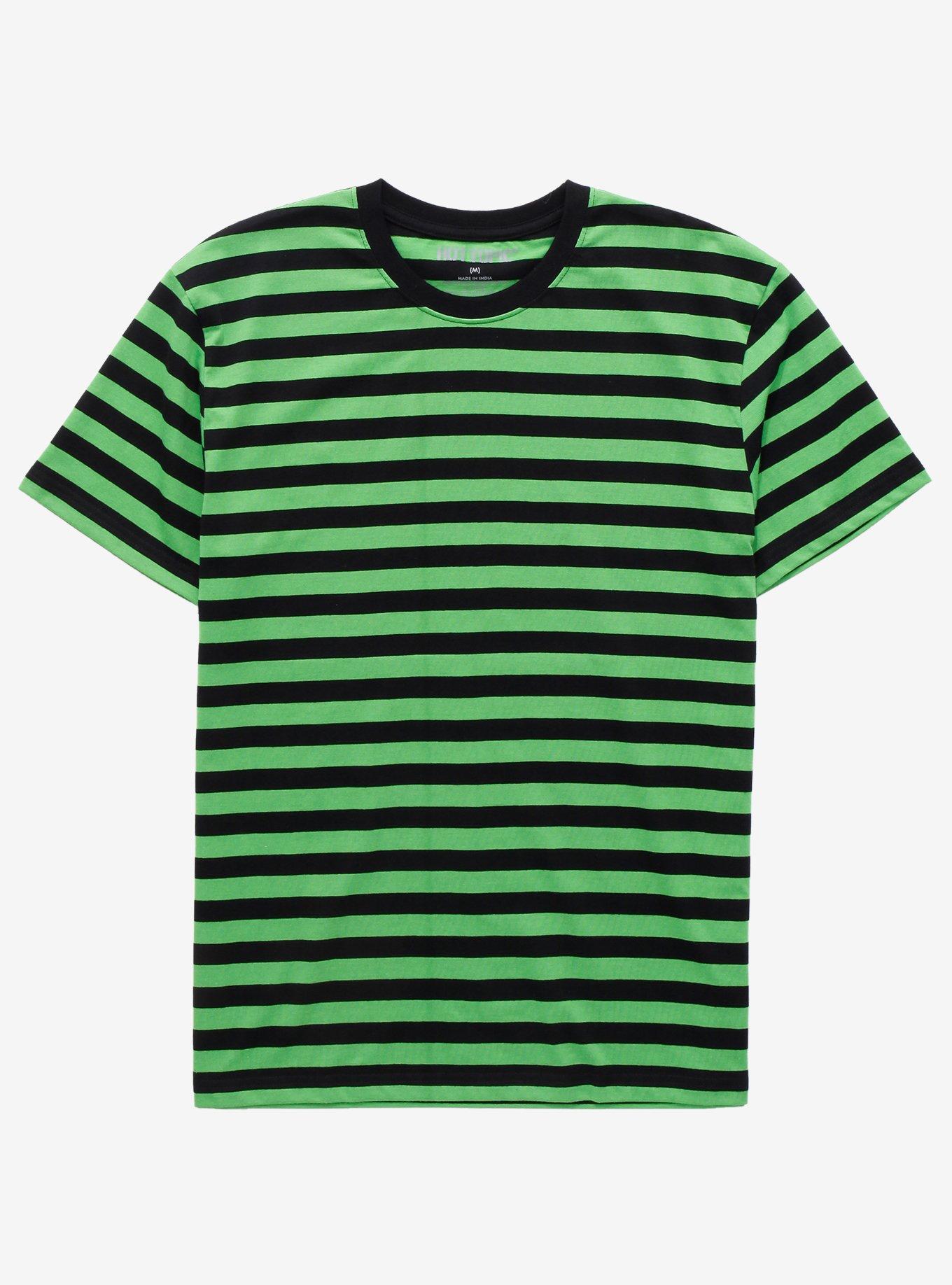 green shirt with black stripes