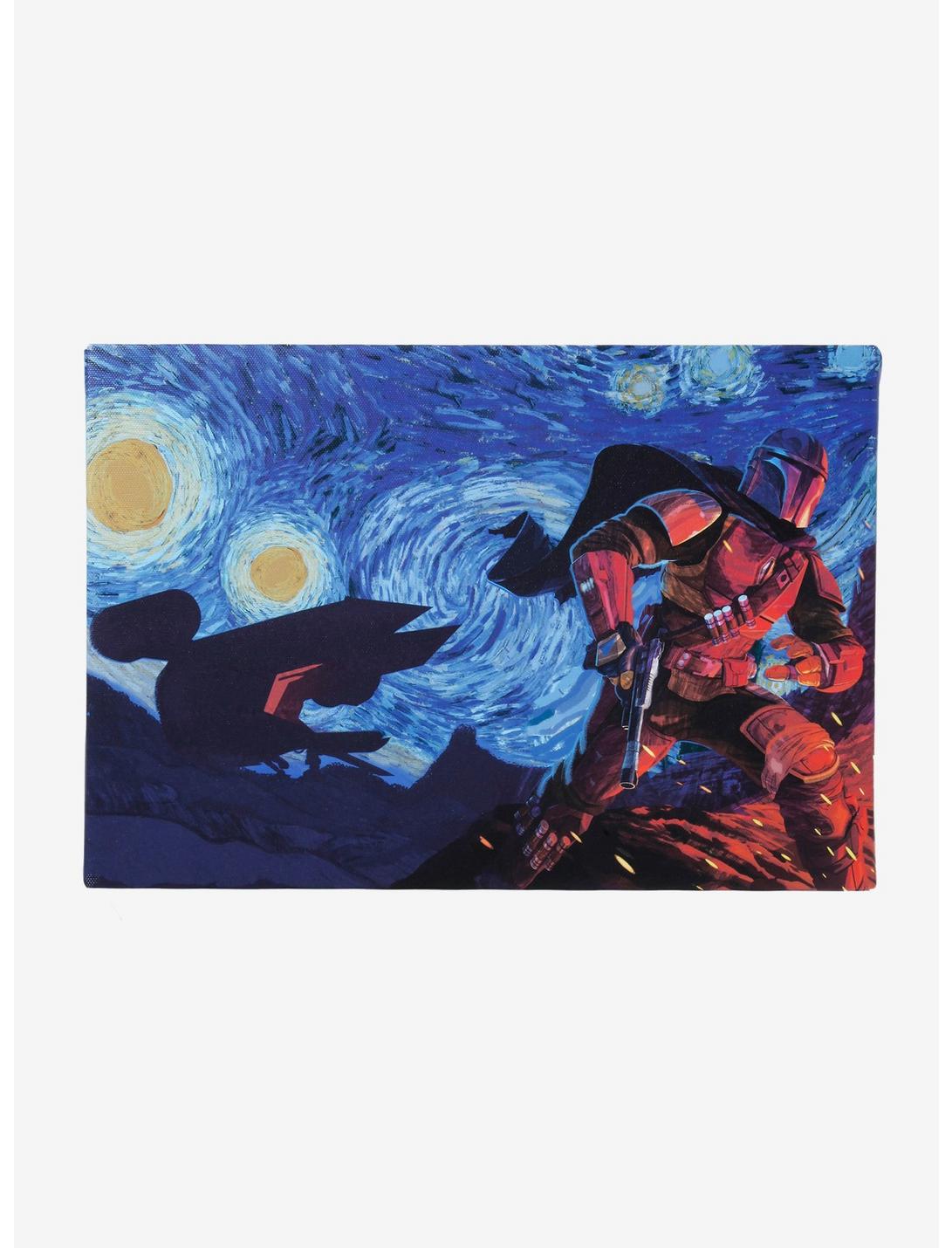 Star Wars The Mandalorian The Child Starry Night Canvas Wall Art, , hi-res