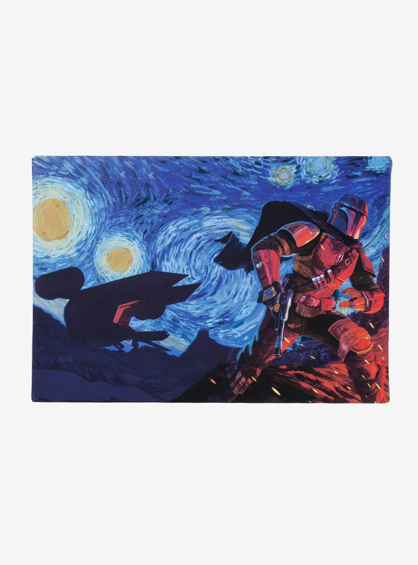 Star Wars The Mandalorian The Child Starry Night Canvas Wall Art, , hi-res