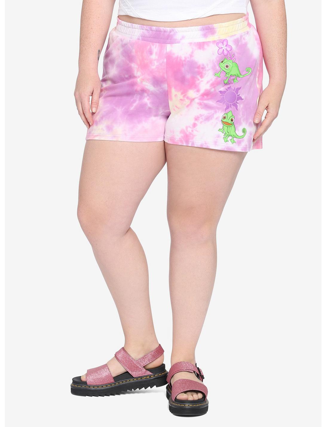 Disney Tangled Pascal Tie-Dye Girls Lounge Shorts Plus Size, MULTI, hi-res
