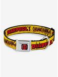Marvel Deadpool Chimichangas Flames Yellow Black Red Seatbelt Dog Collar, MULTICOLOR, hi-res