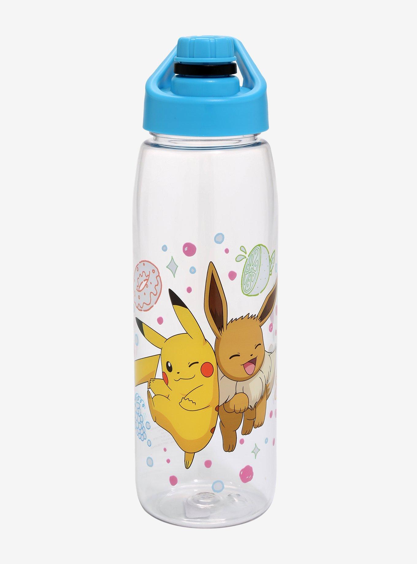 Pokemon Center 2018 FAN OF PIKACHU & EEVEE Clear Bottle 500ml