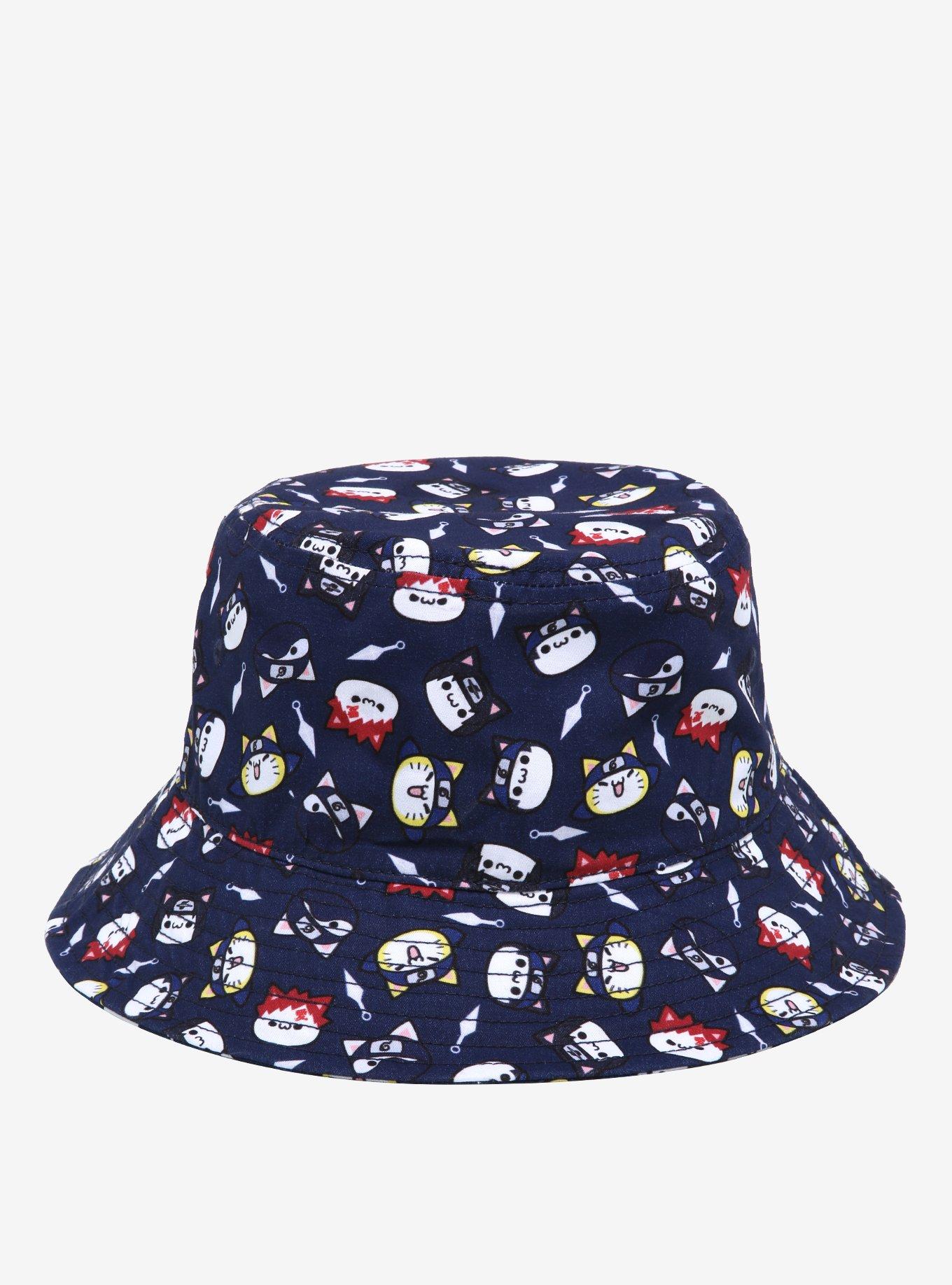 Nyaruto Ninja Cats Allover Print Bucket Hat - BoxLunch Exclusive, , hi-res