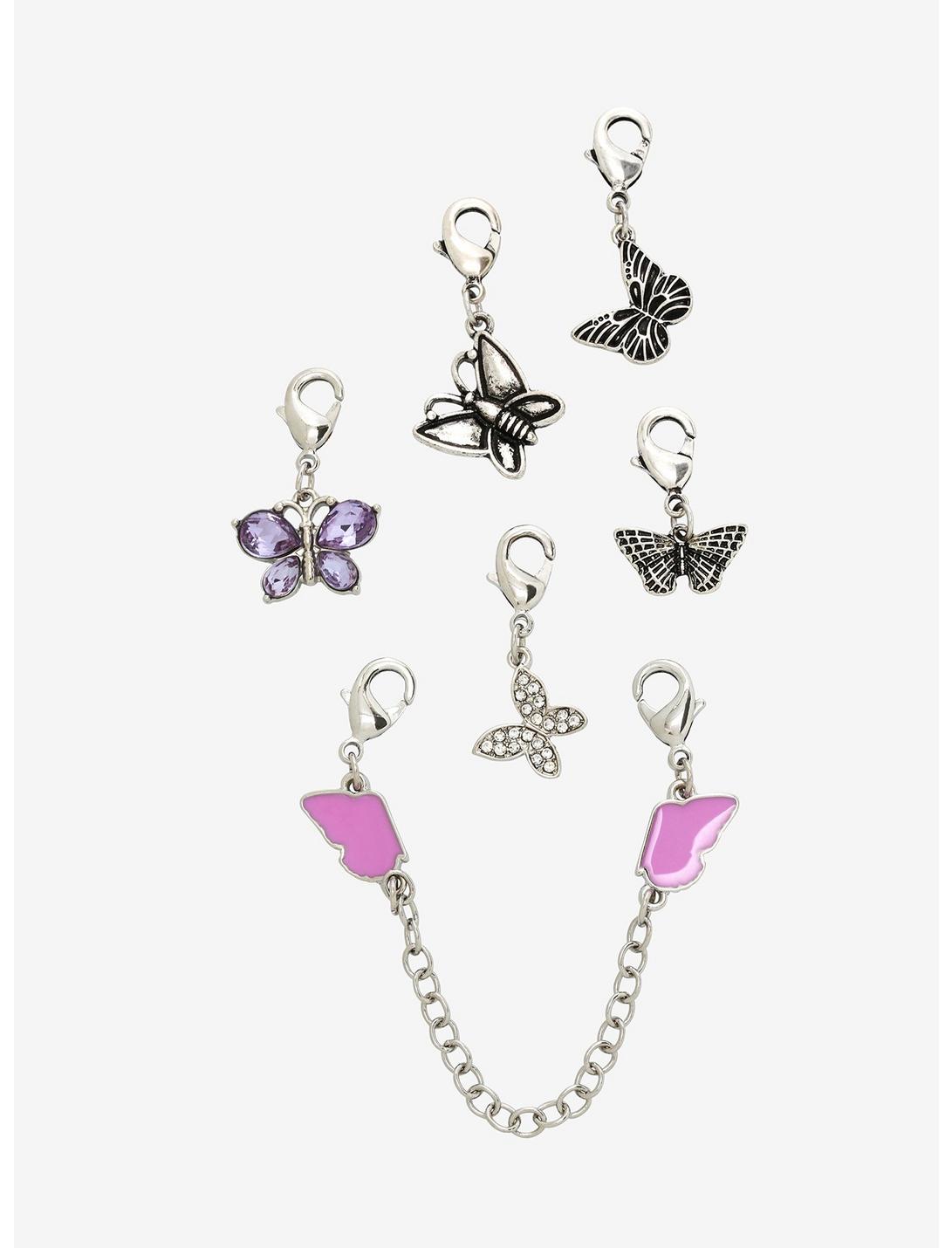 Butterfly Shoe Hang Charm Set, , hi-res