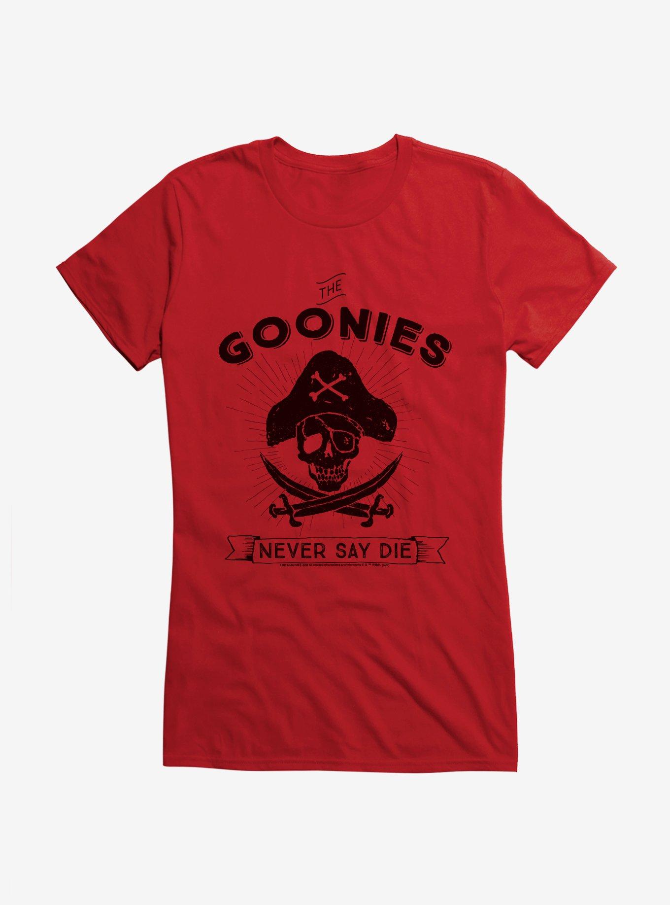The Goonies Never Say Die Girls T-Shirt, RED, hi-res