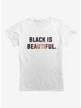Black History Month Black Is Beautiful Womens T-Shirt, WHITE, hi-res