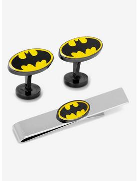 Plus Size DC Comics Batman Cufflinks and Tie Bar Set, , hi-res