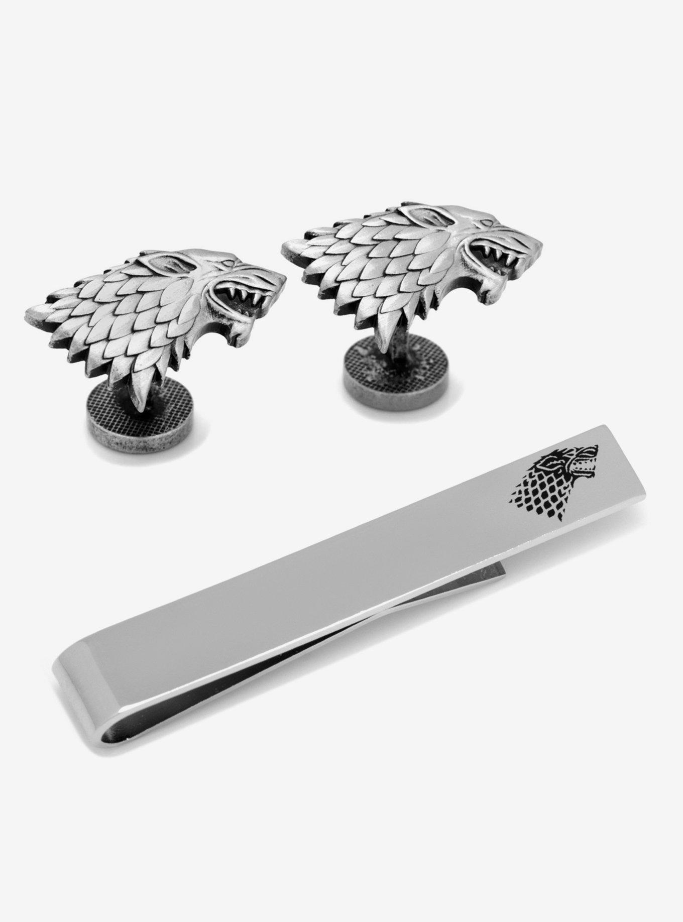 Game of Thrones Stark Cufflinks and Tie Bar Set, , hi-res