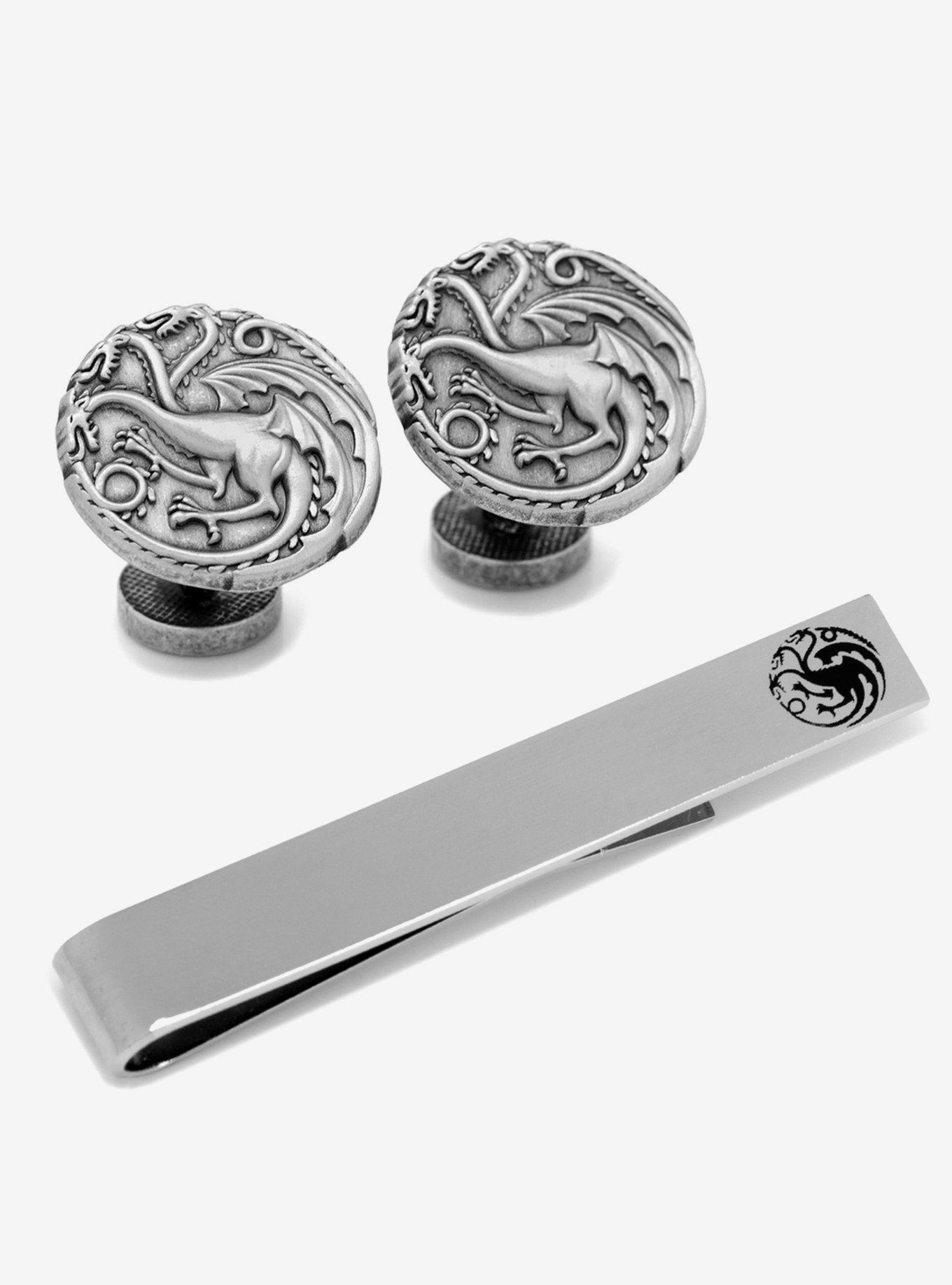 Game of Thrones Targaryen Cufflinks and Tie Bar Set, , hi-res