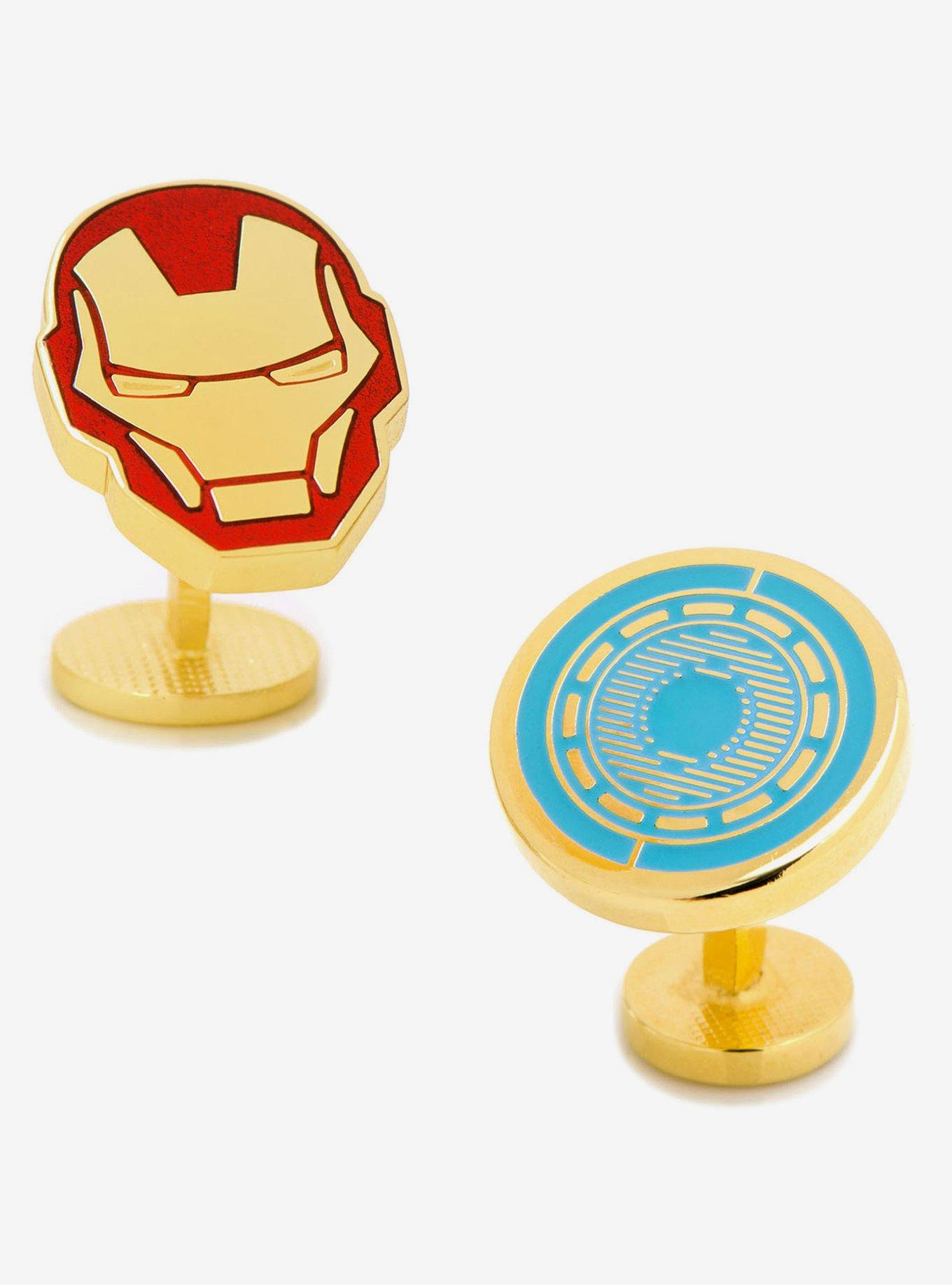 Marvel Iron Man Helmet and Arc Reactor Cufflinks, , hi-res