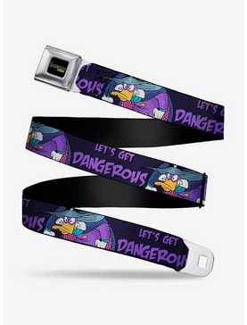 Disney Darkwing Duck Pose Lets Get Dangerous Black Purples Youth Seatbelt Belt, , hi-res