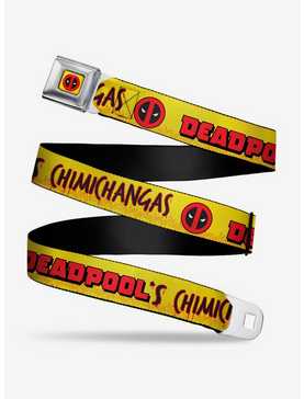 Marvel Deadpool Chimichangas Flames Yellow Black Red Youth Seatbelt Belt, , hi-res