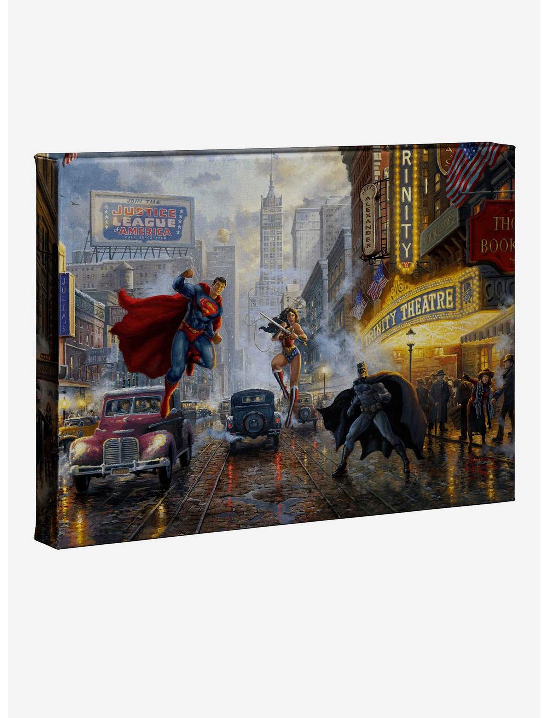 DC Comics Batman, Superman and Wonder Woman 10" x 14" Gallery Wrapped Canvas , , hi-res