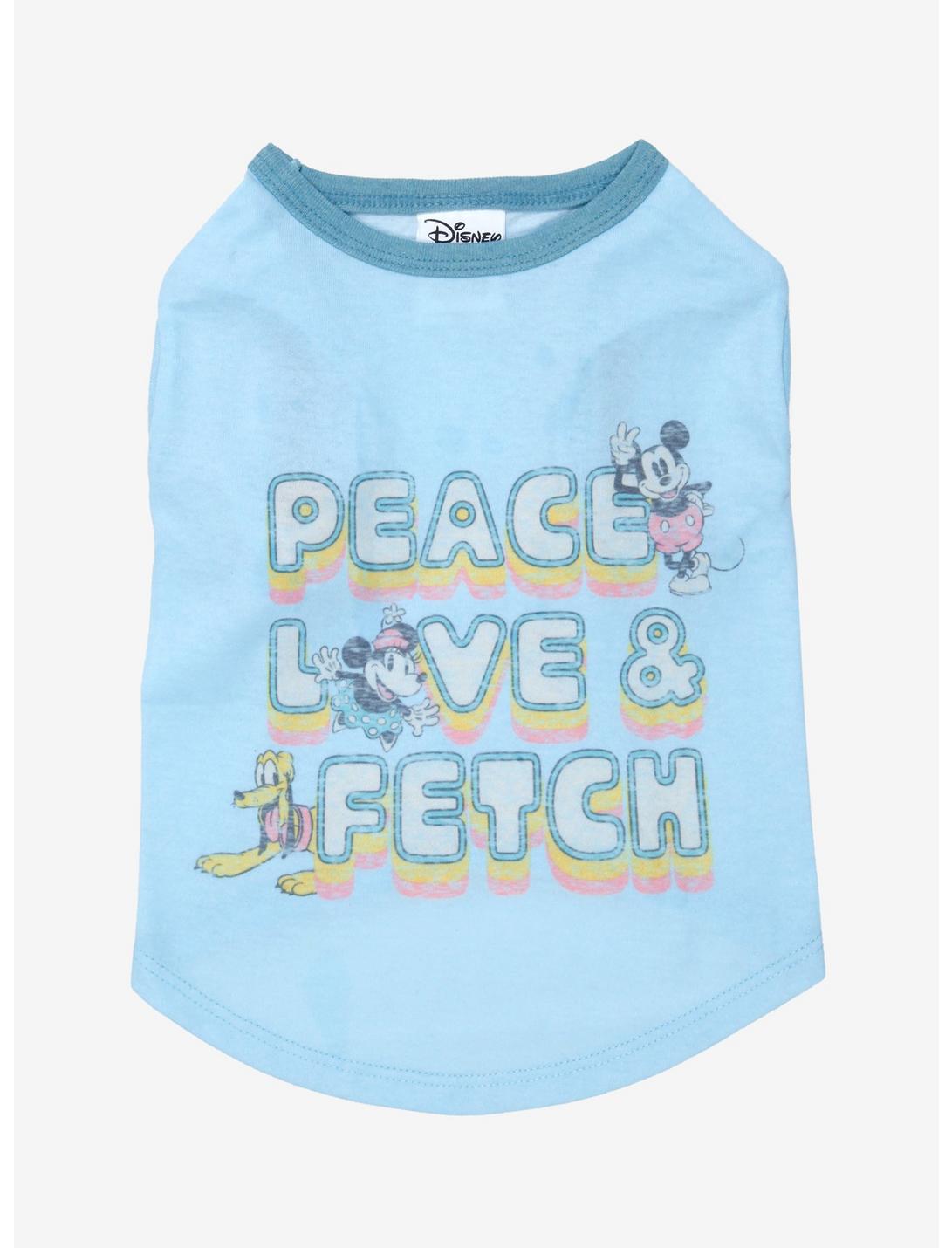 Disney Mickey & Friends Peace, Love & Fetch Pet T-Shirt, MULTI, hi-res