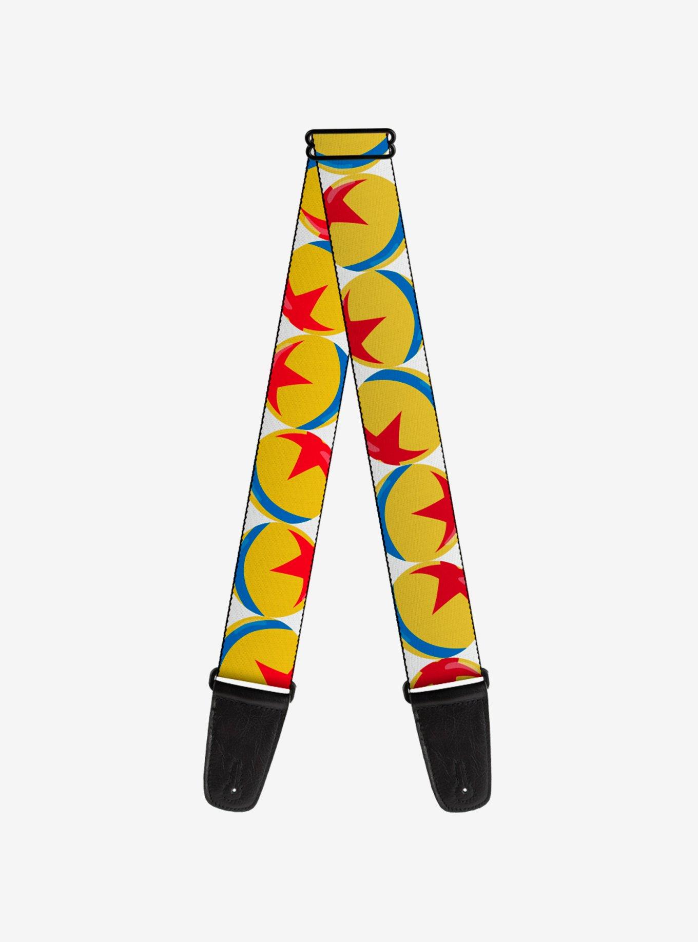 Disney Pixar Luxo Ball Repeat White Yellow Blue Red Guitar Strap, , hi-res