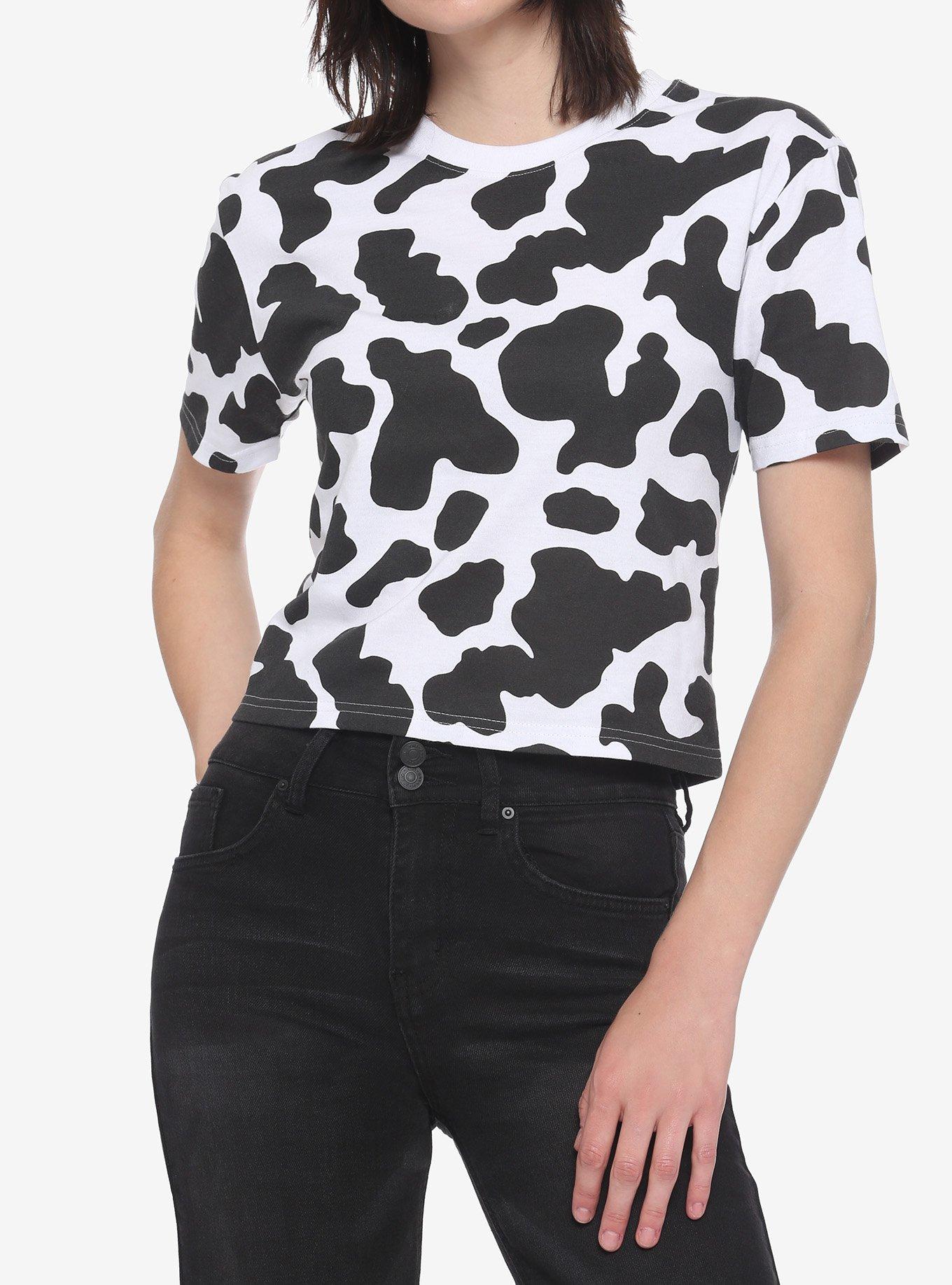 Cow on sale print top