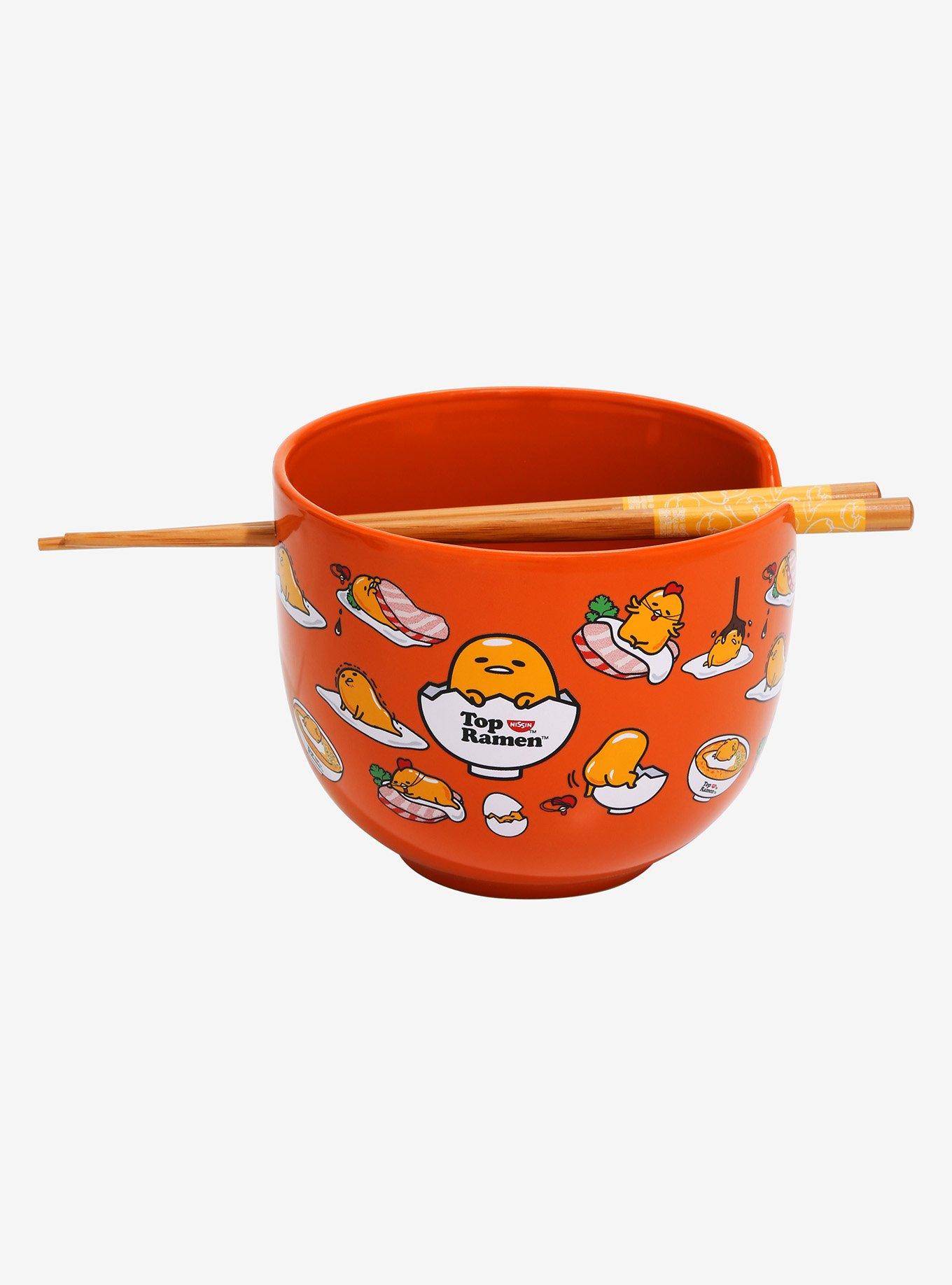 Nissin Top Ramen x Gudetama Ramen Bowl with Chopsticks - BoxLunch Exclusive, , hi-res