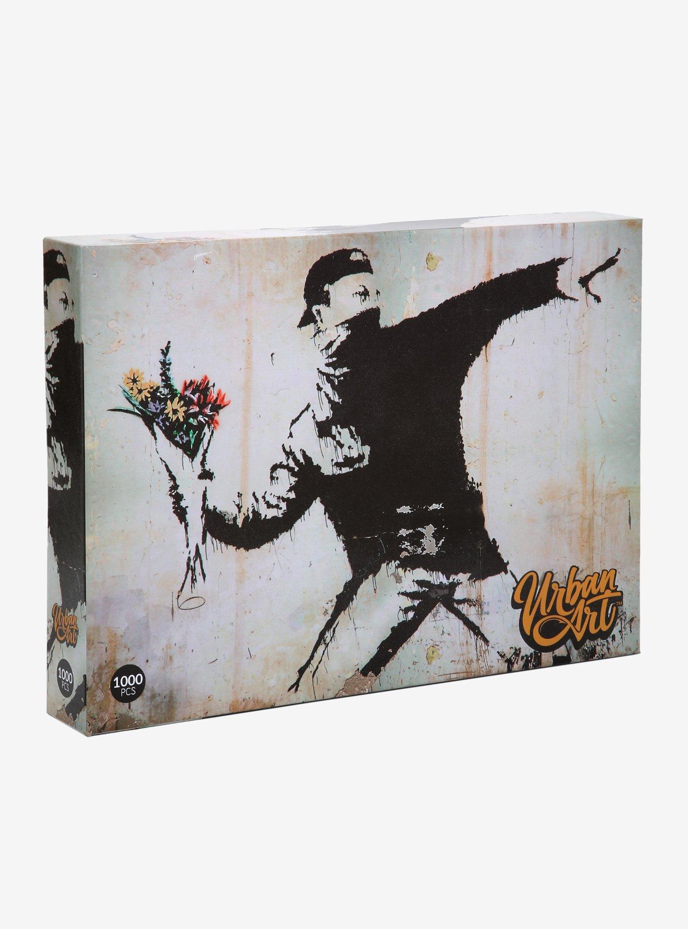 Urban Art Banksy Rage, The Flower Thrower 1000-Piece Puzzle | BoxLunch | Leinwandbilder
