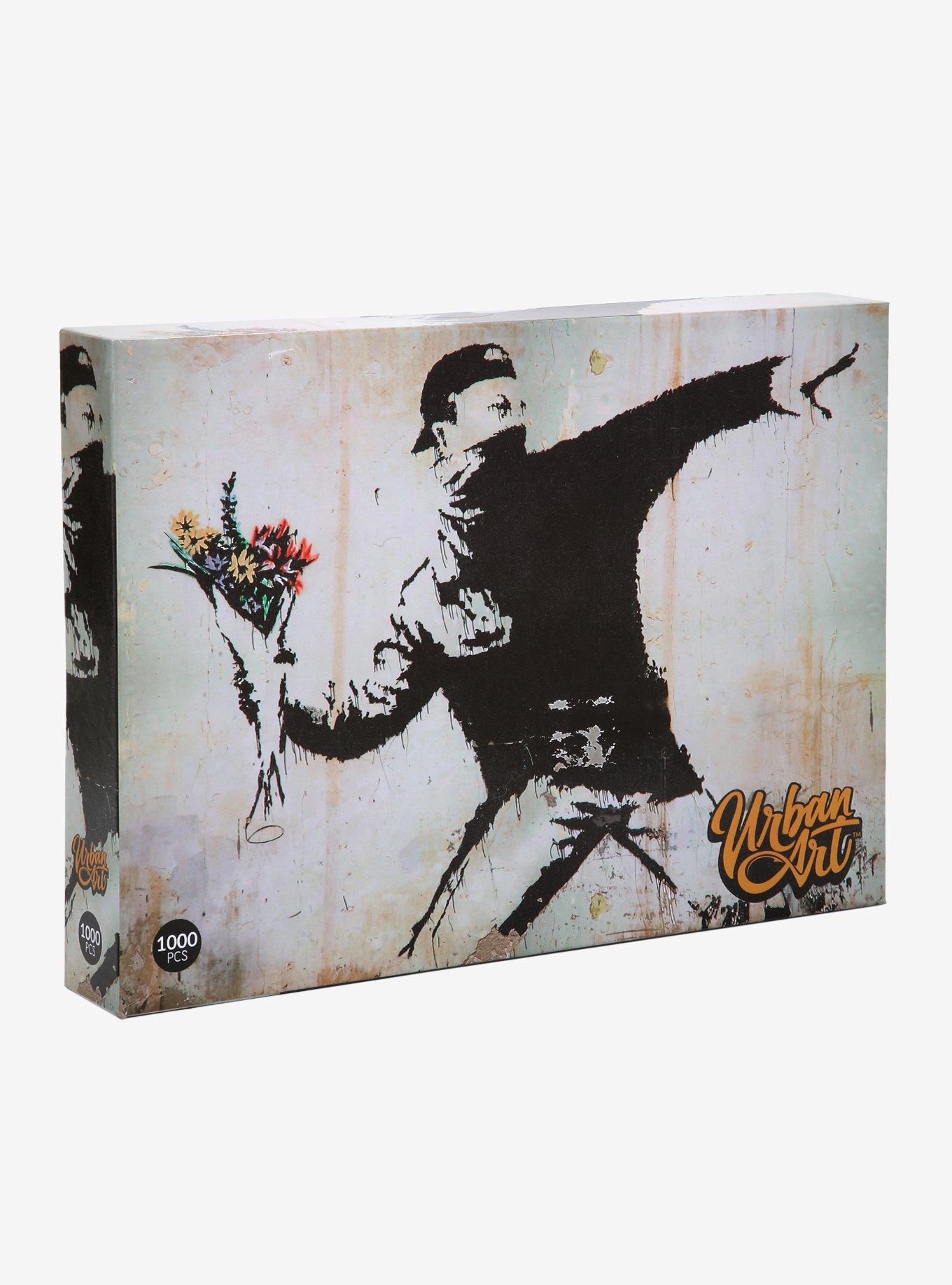 Urban Art Banksy Rage, The Flower Thrower 1000-Piece Puzzle, , hi-res