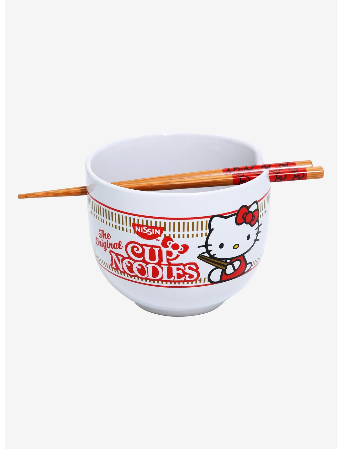 Nissin Cup Noodles x Hello Kitty Ramen Bowl with Chopsticks - BoxLunch Exclusive, , hi-res