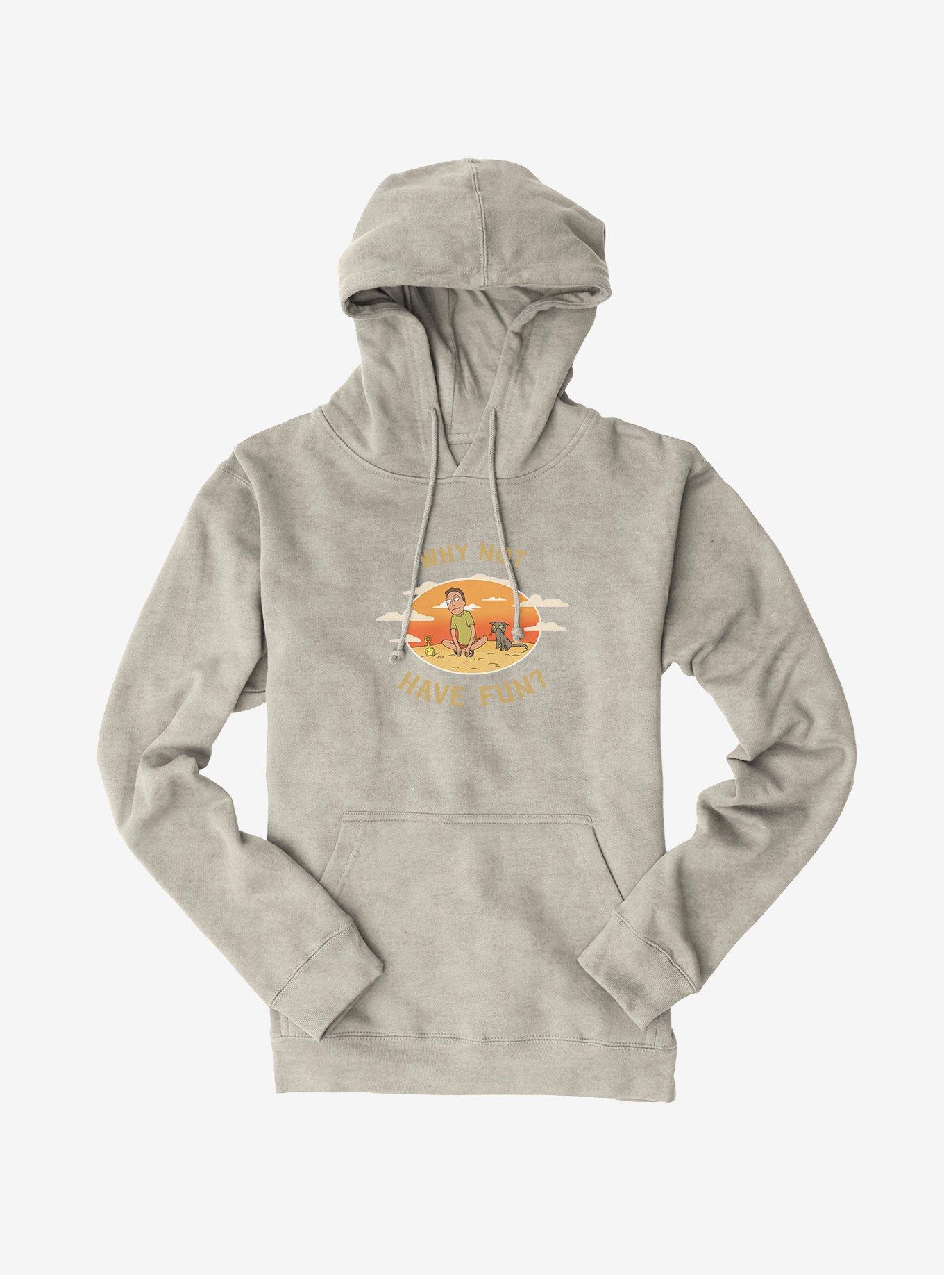 Rick and Morty Why Not Have Fun Hoodie , OATMEAL HEATHER, hi-res