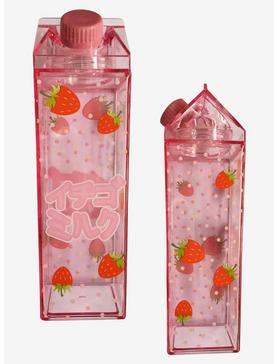 Strawberry Milk Carton Water Bottle, , hi-res