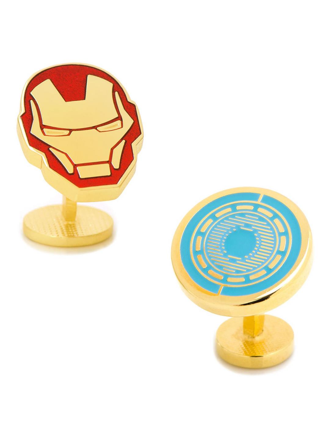 Marvel Iron Man Helmet and Arc Reactor Cufflinks, , hi-res
