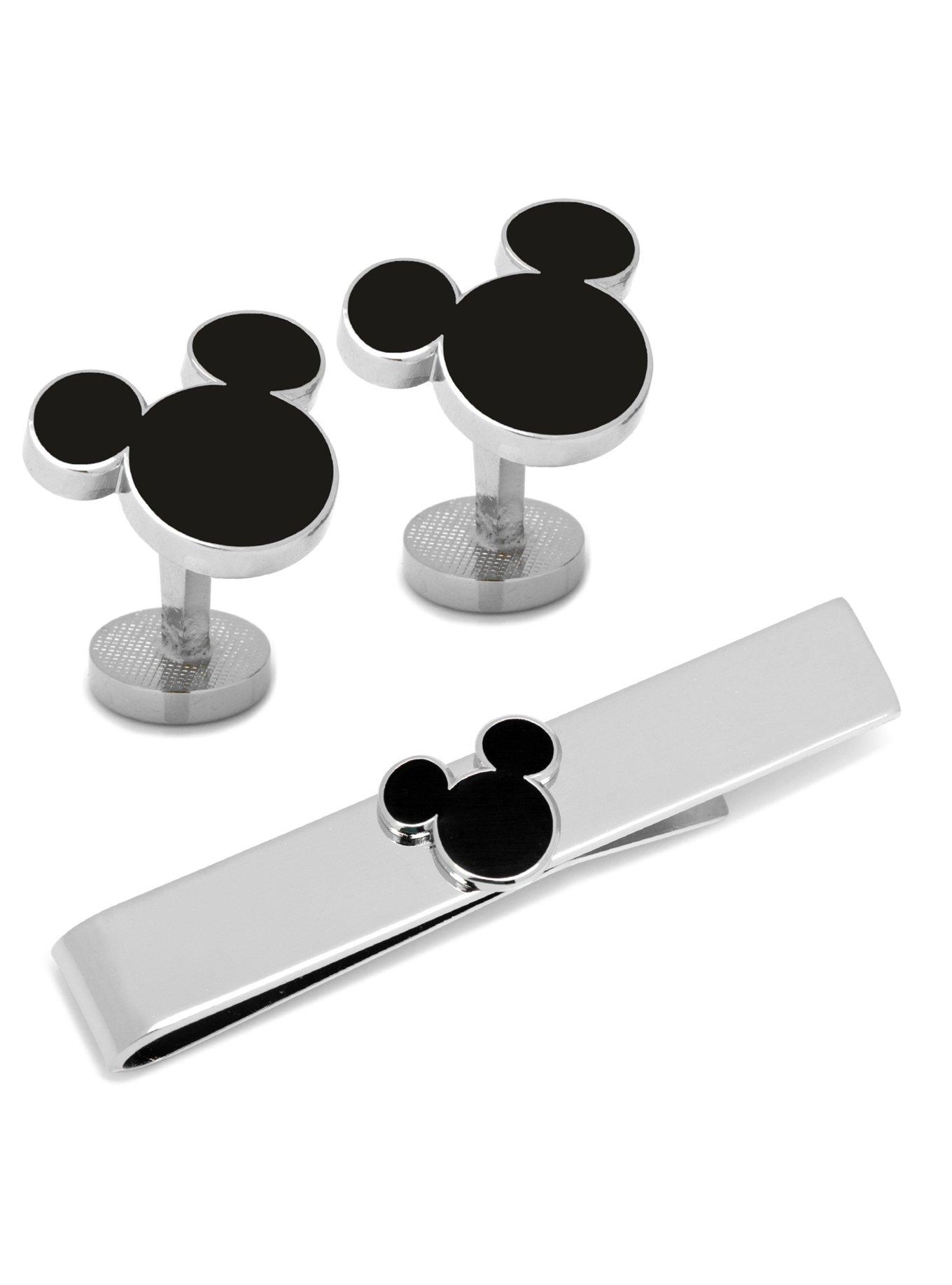 Disney Mickey Mouse Silhouette Cufflinks and Tie Bar Set, , hi-res