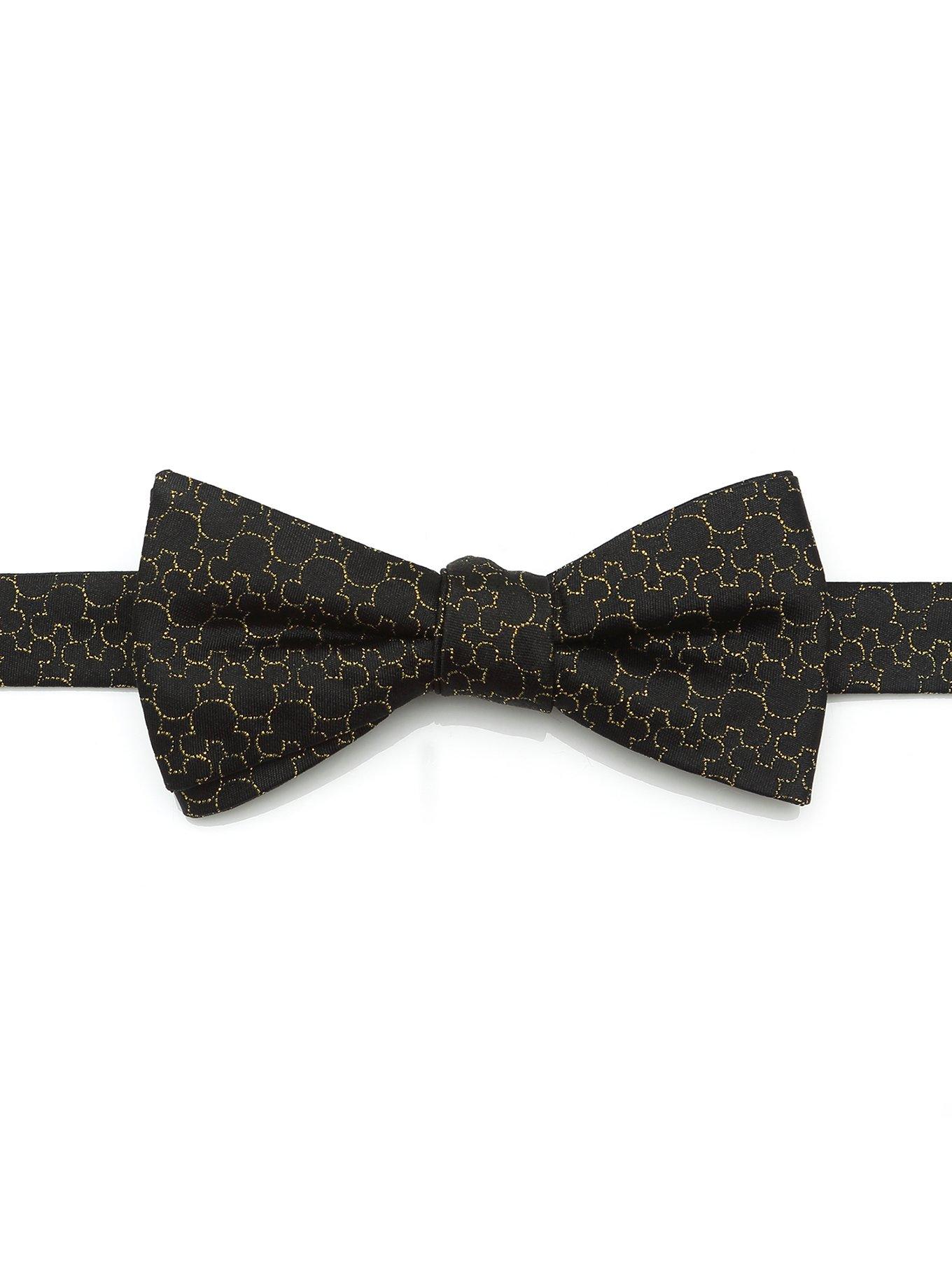 Disney Mickey's 90th Anniversary Compact Silhouette Men's Bow Tie, , hi-res