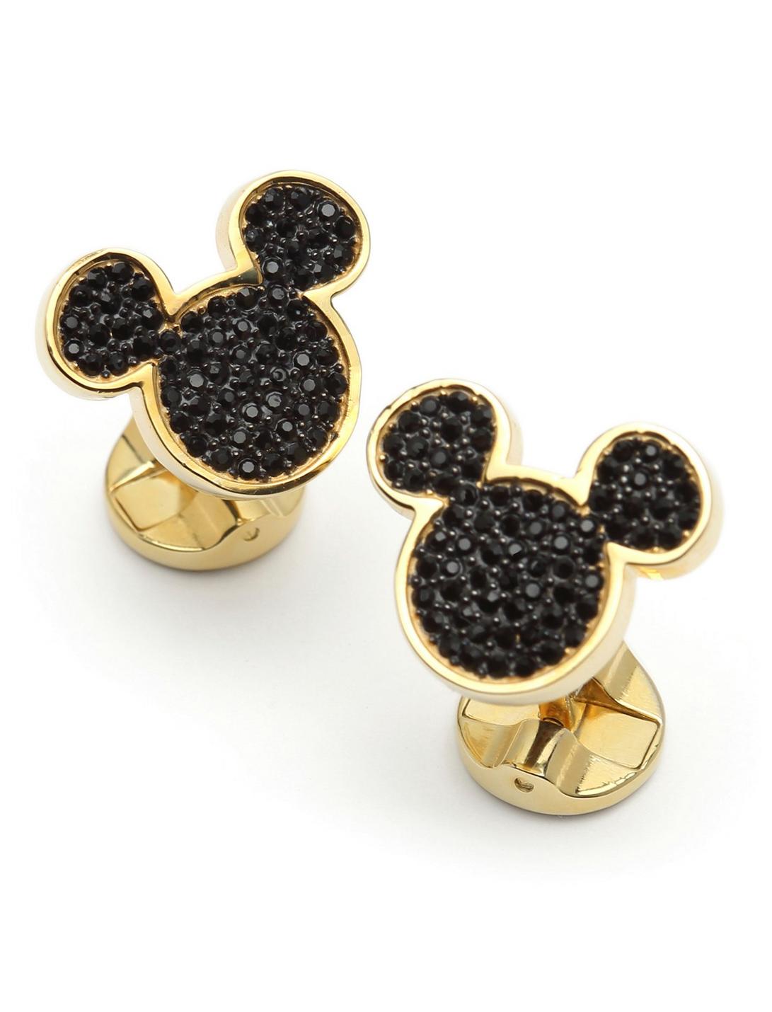 Disney Mickey's 90th Anniversary Vermeil Crystal Cufflinks, , hi-res
