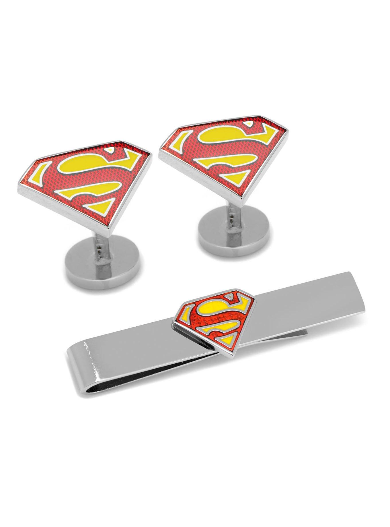 DC Comics Superman Cufflinks and Tie Bar Set, , hi-res