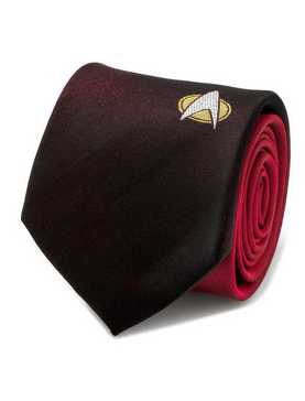 Star Trek The Next Generation Shield Red Ombre Men's Tie, , hi-res