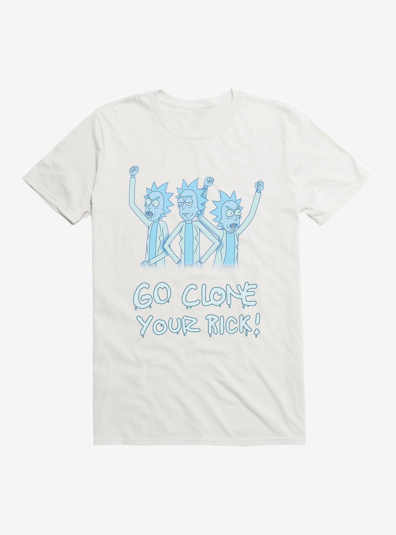 Rick And Morty Hologram Rick Clones T-Shirt, WHITE, hi-res