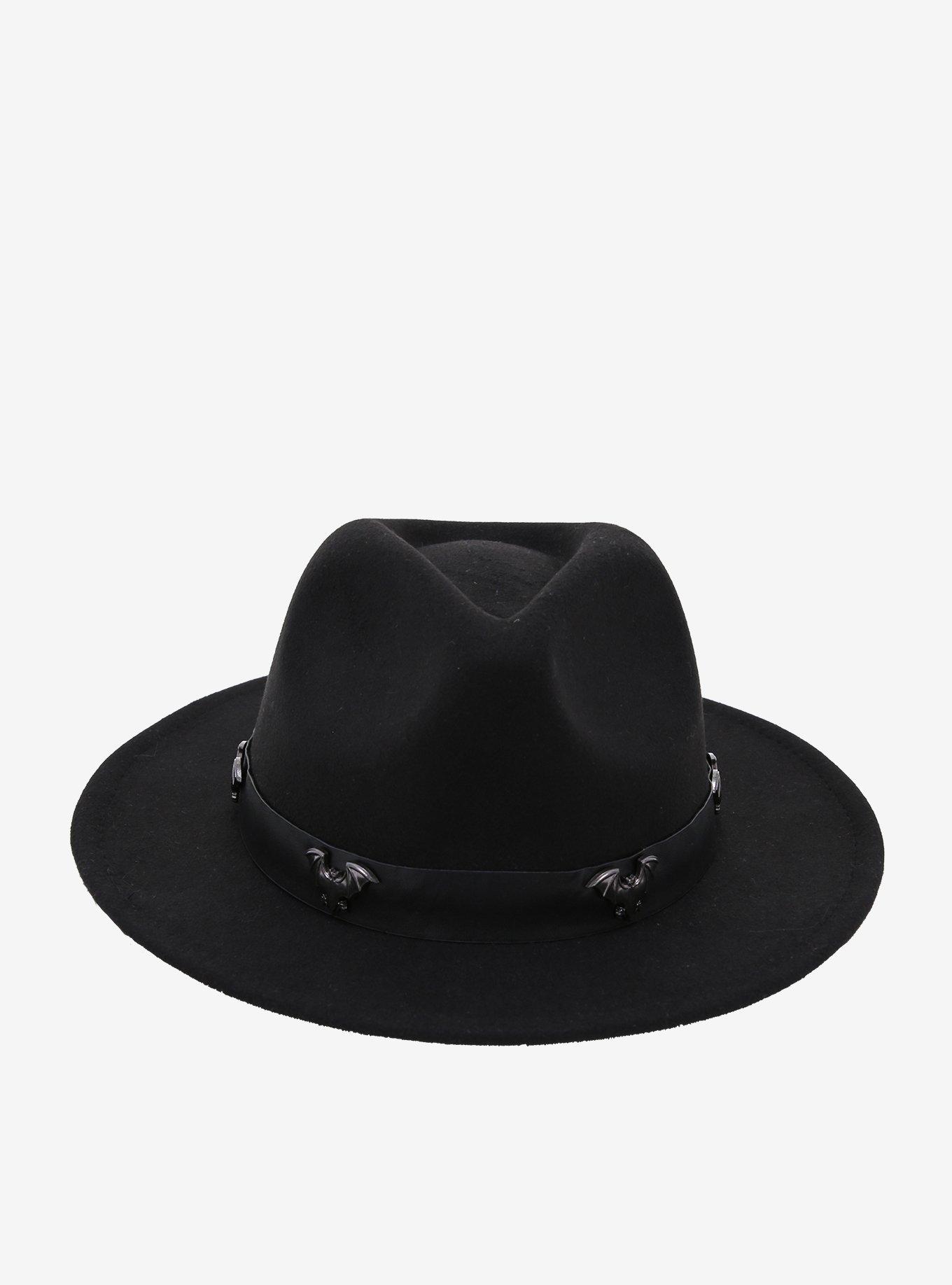 Black Bat Wide Brim Fedora, , hi-res