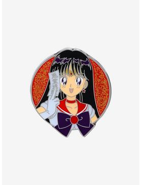 Sailor Moon Sailor Mars Glitter Portrait Enamel Pin - BoxLunch Exclusive, , hi-res