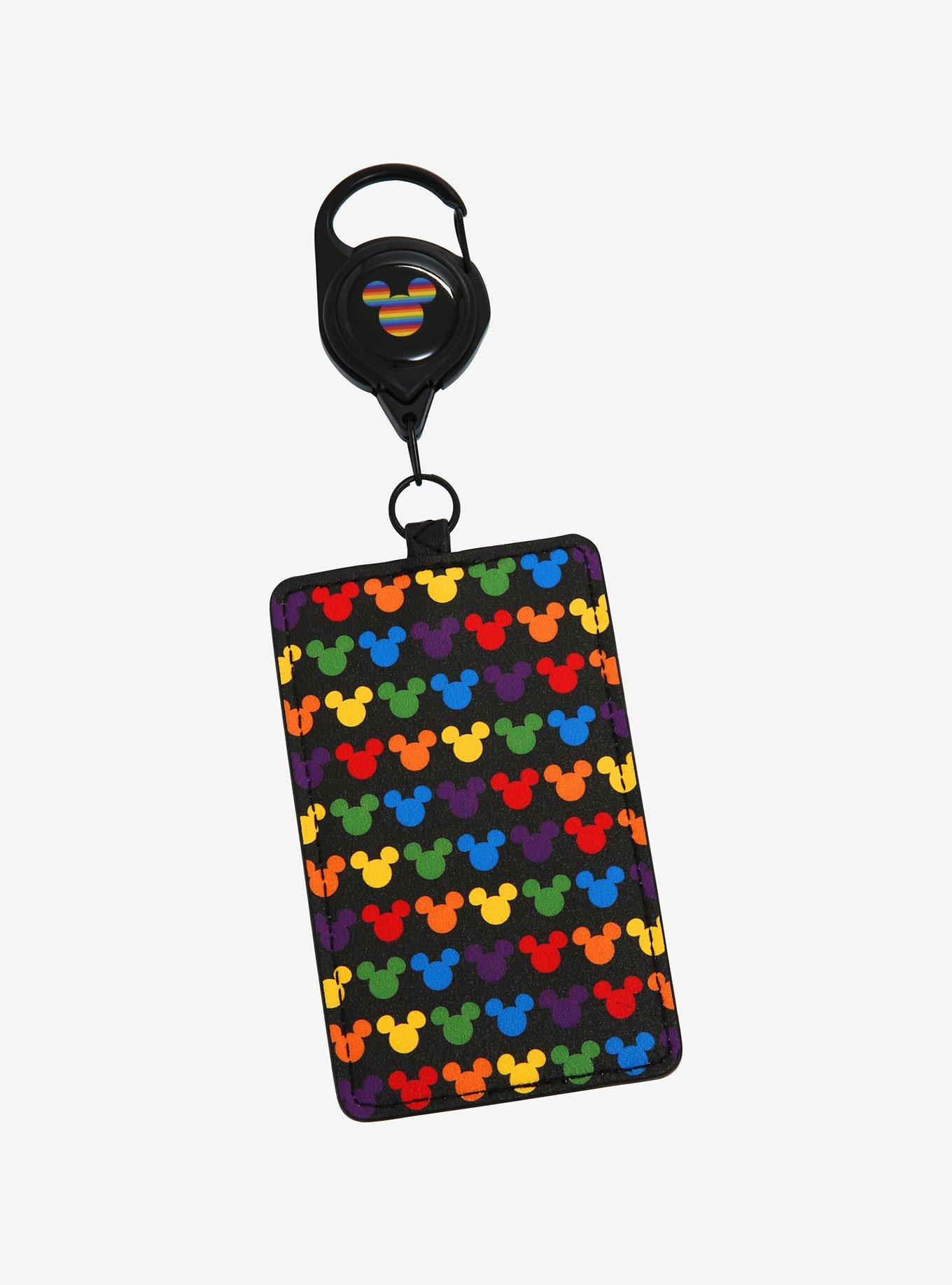 Disney Mickey Mouse Rainbow Retractable Lanyard - BoxLunch Exclusive, , hi-res