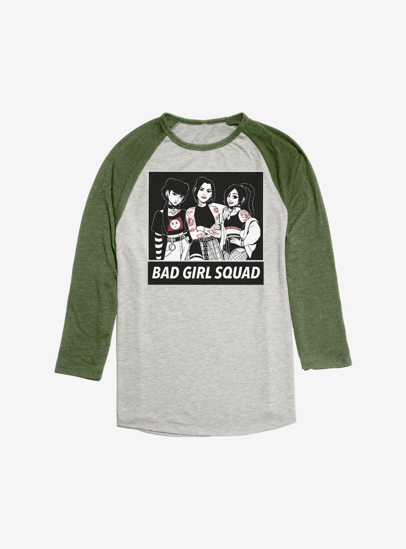 Avatar: The Last Airbender Bad Girl Squad Raglan, Oatmeal With Moss, hi-res