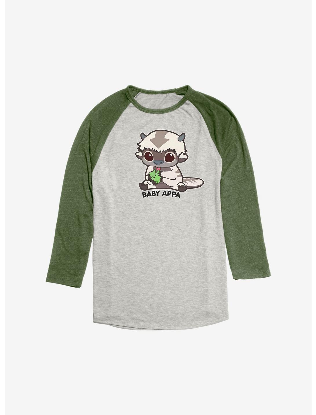 Avatar: The Last Airbender Cute Baby Appa Raglan - BoxLunch Exclusive, Oatmeal With Moss, hi-res