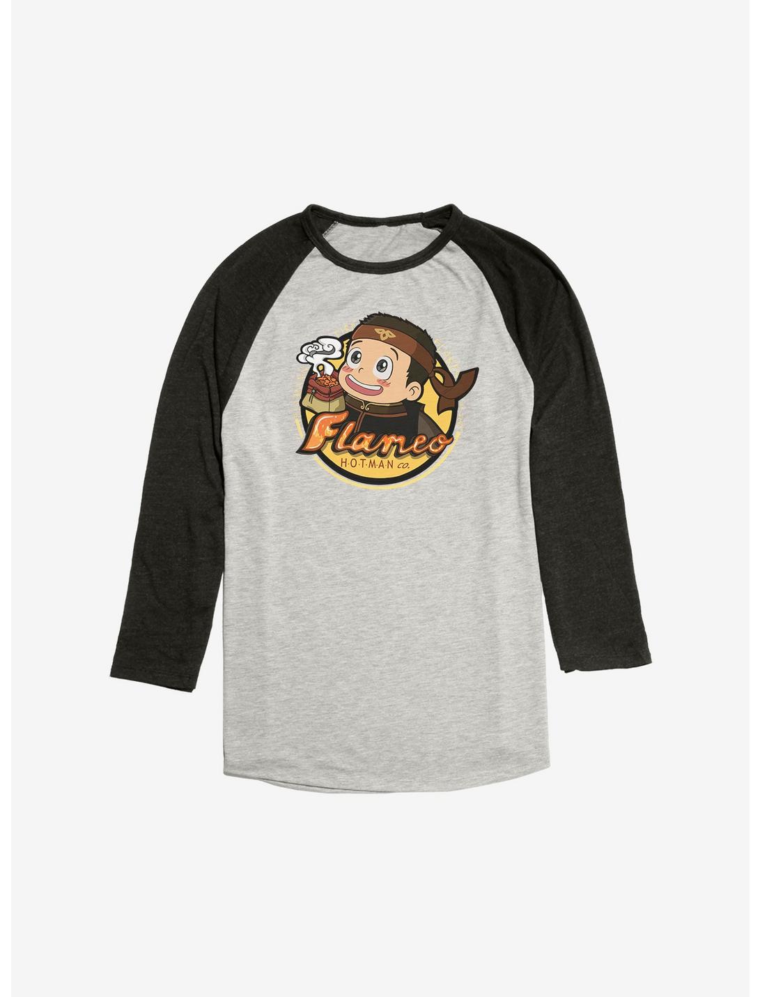 Avatar: The Last Airbender Flameo Hotman Raglan - BoxLunch Exclusive, Oatmeal With Black, hi-res