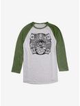 Avatar: The Last Airbender Master Of The Elements Aang Raglan - BoxLunch Exclusive, Ath Heather With Moss, hi-res